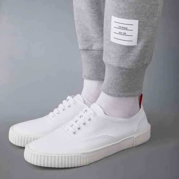 Thom Browne Canvas Heritage Sneakers - Picture 1 of 8